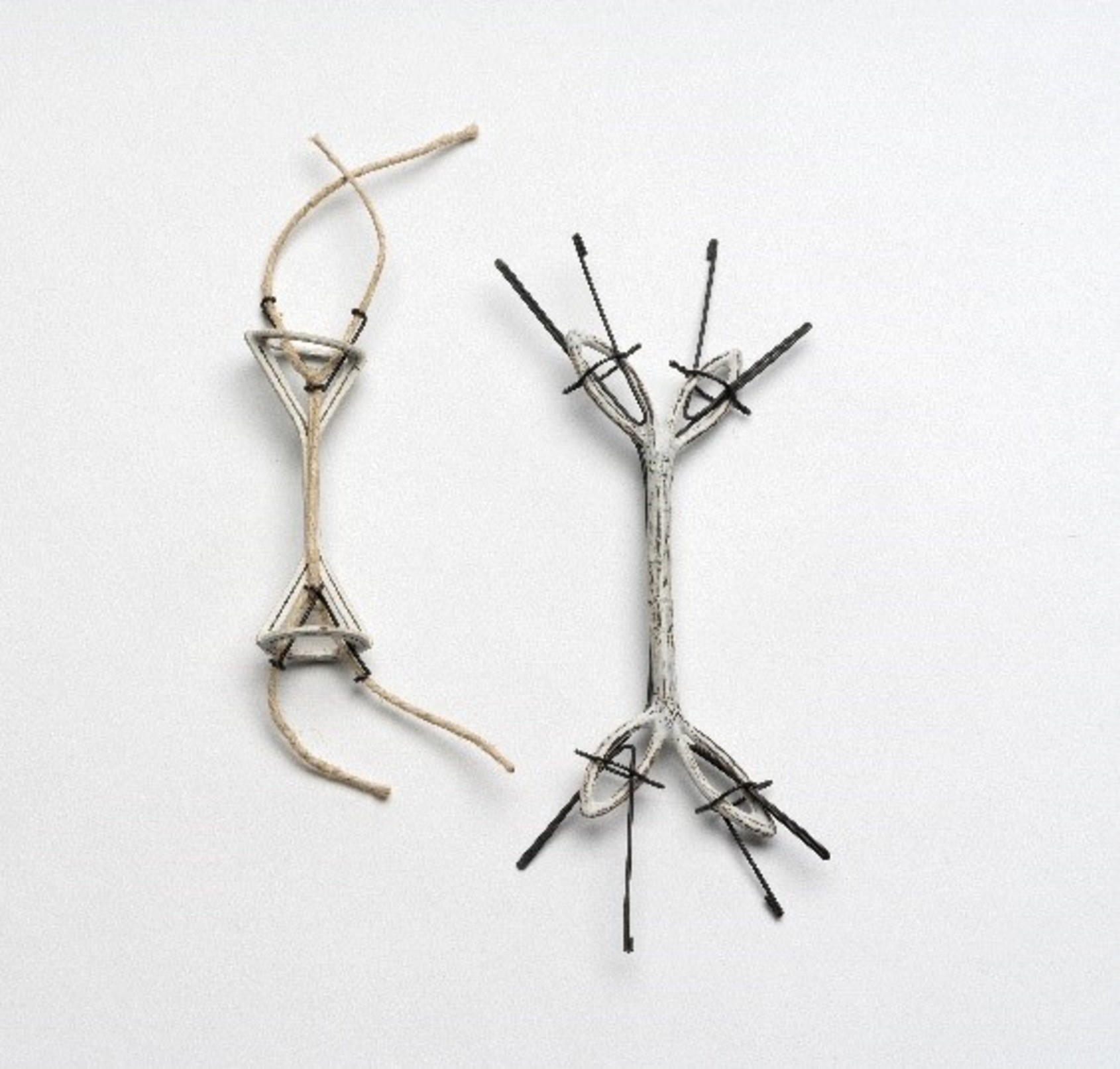 Object, plywood, string, mild steel wire  2010, 8x5x2.5cm by Franz Bette ©ALIEN ART 