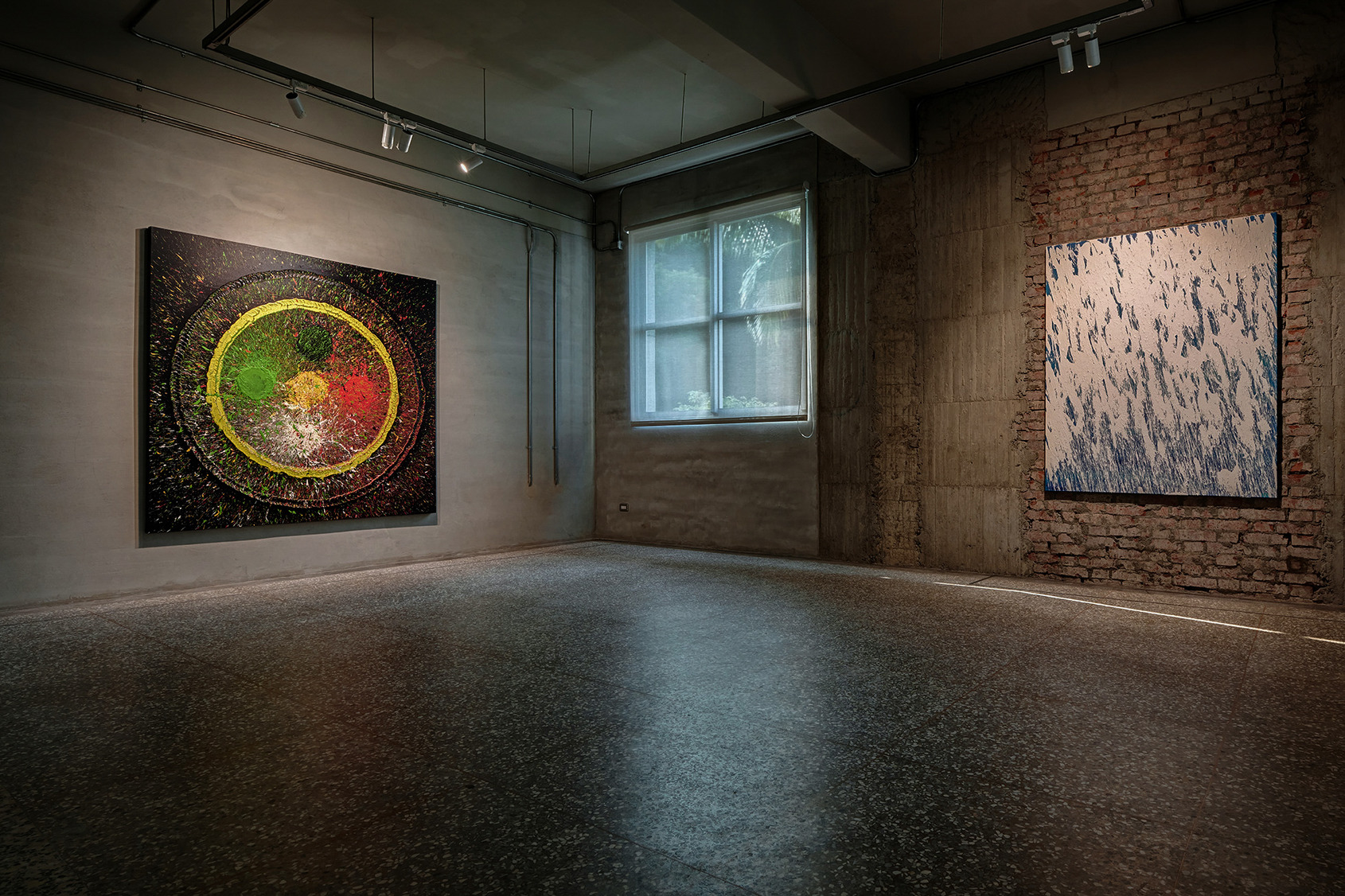The installation view of Yungtien Shao's Longing for Freedom (left) and Adversity Reveals Genius (right) at ALIEN Art Centre © ALIEN Art Centre 
