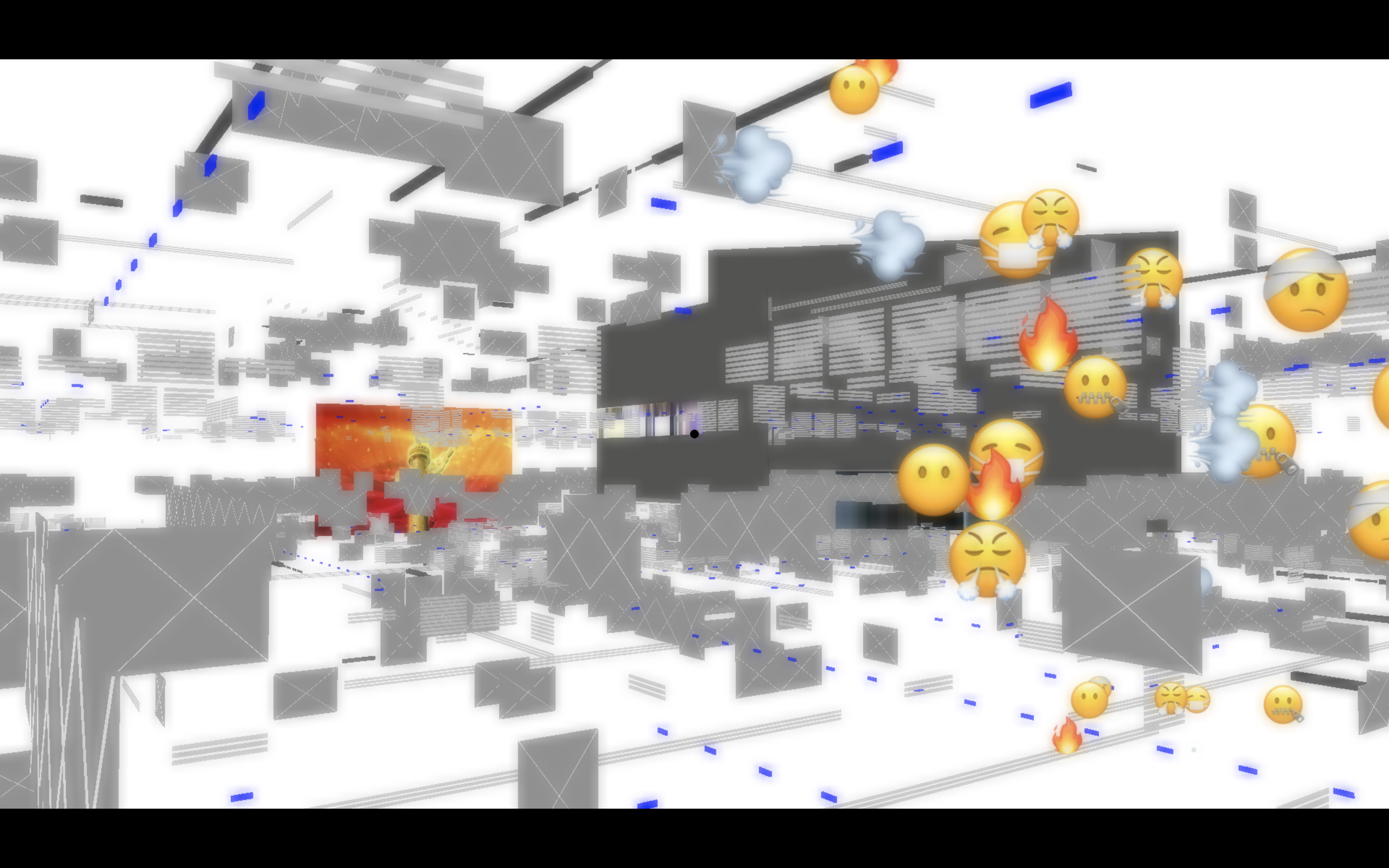 Game scene of aaajiao, Deep Simulator, 2020 