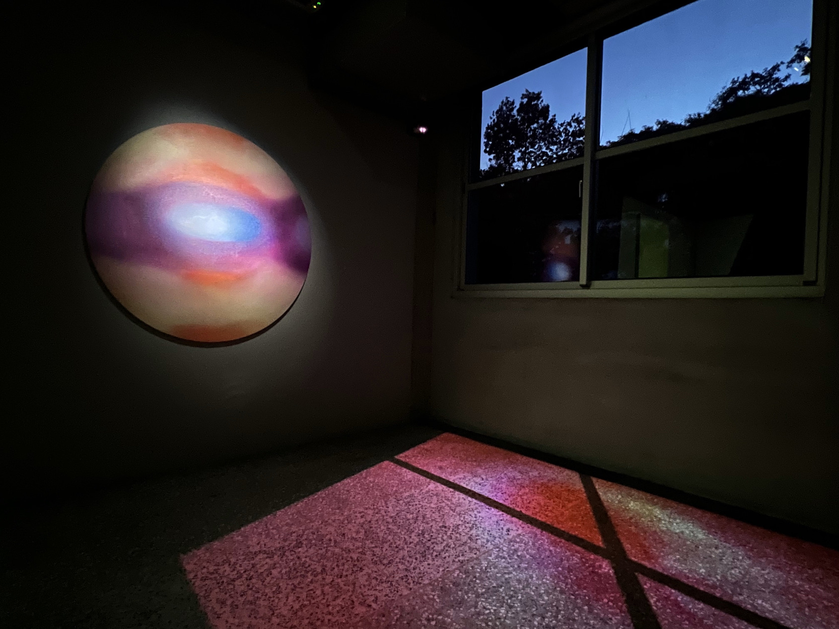  René Liu + George Chen X Yaman Shao. The Silve r Lining Of Midnight…The Place Where There Is No Darkness II. 2022. Multimedia Installation. Mixed Media Installation. 3 min. 31 sec. Exhibition View at ALIEN Art Centre. Photo: ALIEN Art.