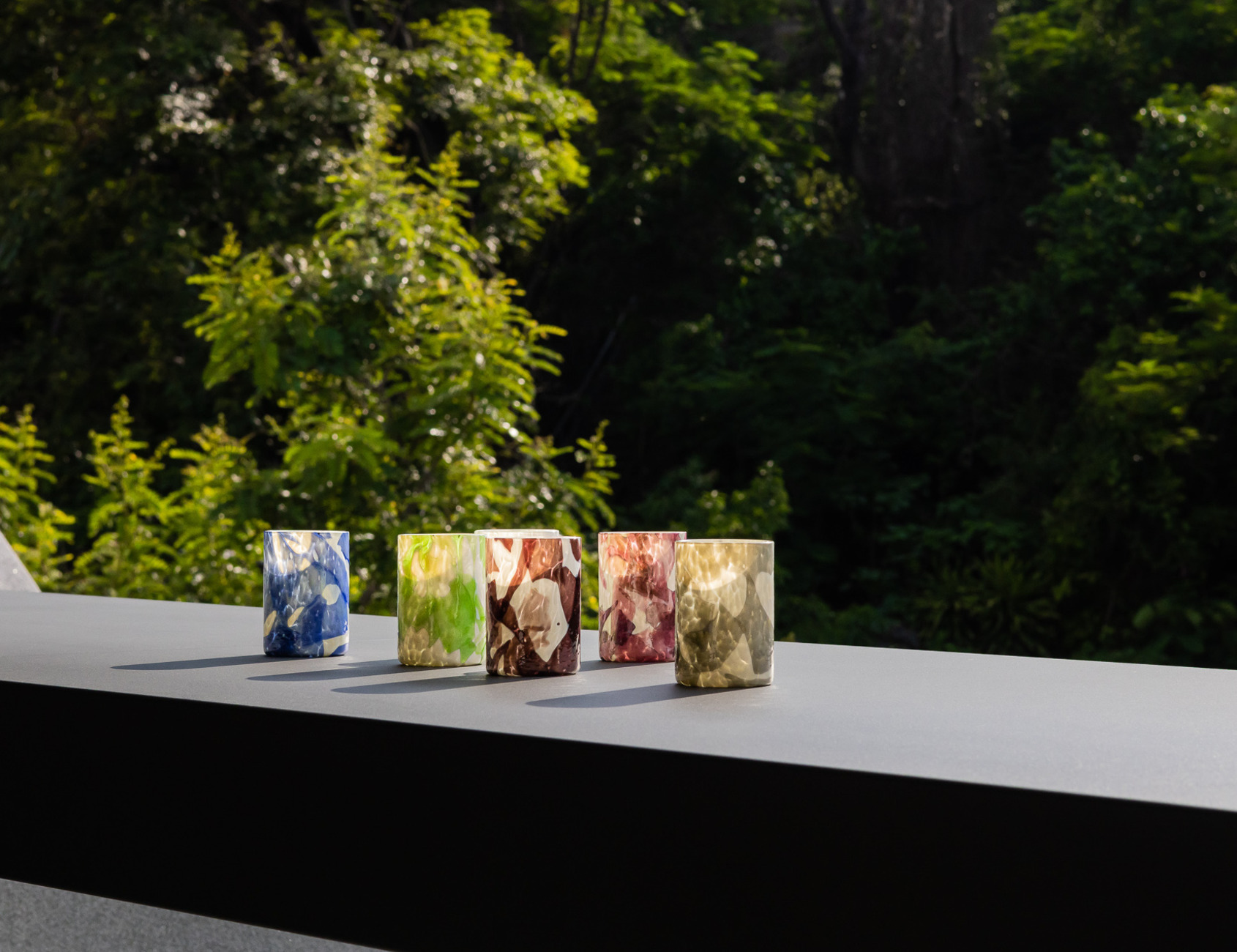 Nougat Set of 6 Borealis Tumblers (北極星琉璃杯) Collection, Murano blown glass , Stories of Italy, 金馬賓館當代美術館 © 永添藝術 