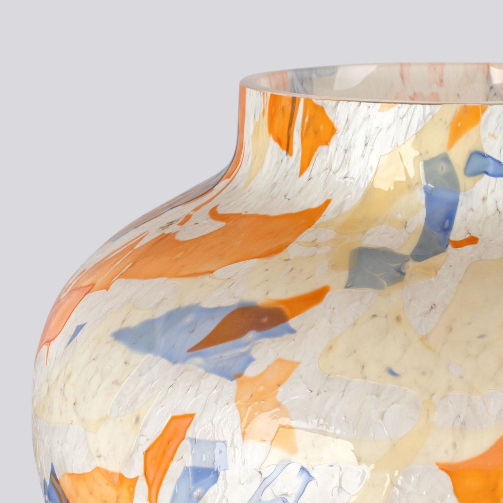 Nougat Summer (牛軋糖之夏) Olla Vase , Multicolor , Murano glass , Stories of Italy  