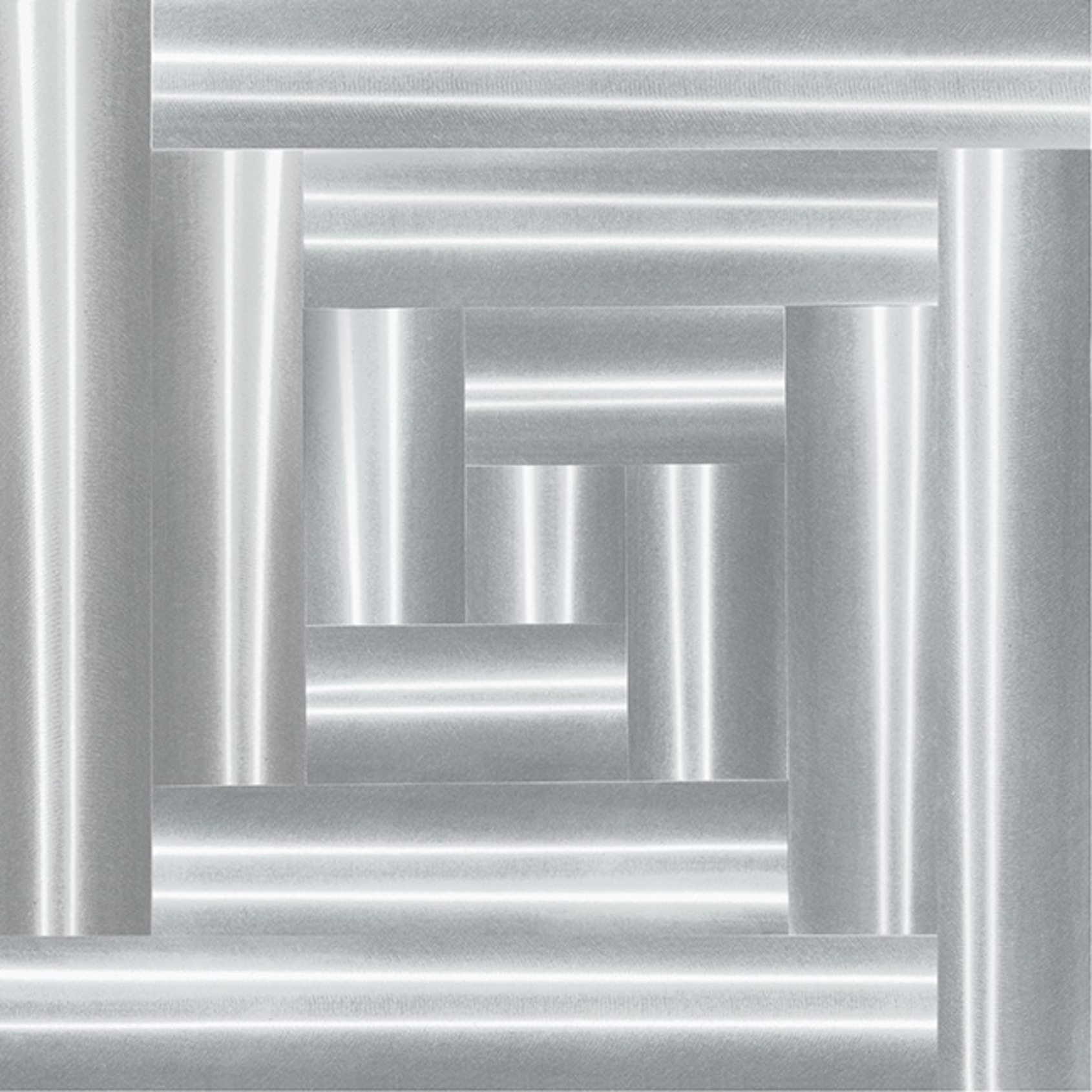 superficie a testura vibratile 1.2.4 alluminum. 1962, 70x70 cm © Centro Studi e Ricerche Getulio Alviani 