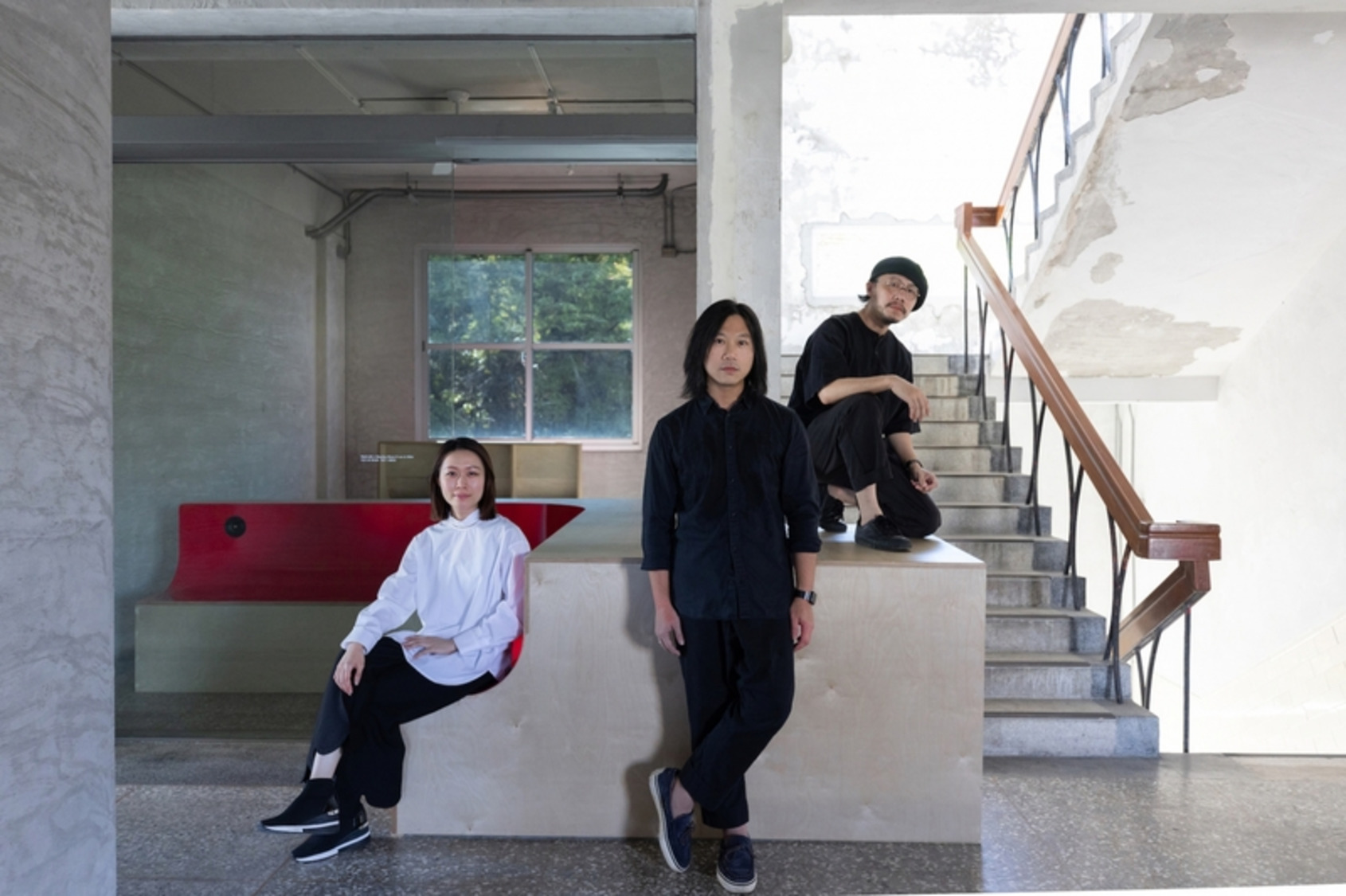 From Left: Curator Yaman Shao, Mayday Masa, Joe Fang 