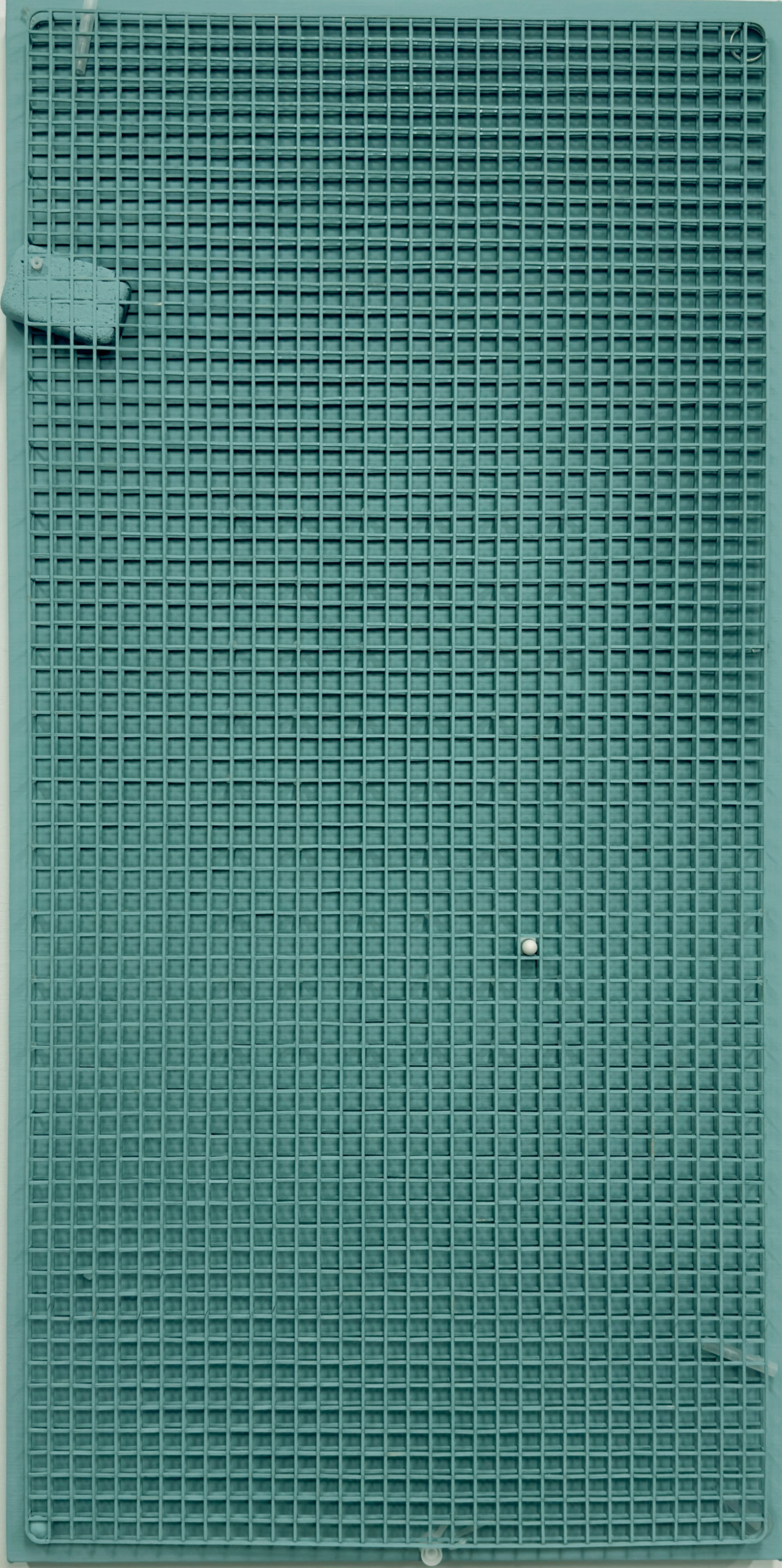 Tsung-Hsuan HSU, Jiangjun Village, 2025, Keim mineral paint, aircraft plywood, rubber, pumice, plastic products, 60x120x6.5cm 